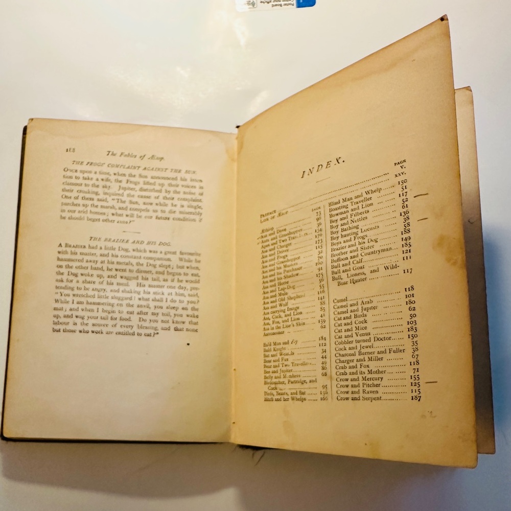 Geo. Fyler  Book Townsend Aesop THREE HUNDRED AESOP'S FABLES Antique Book - Picture 4 of 11